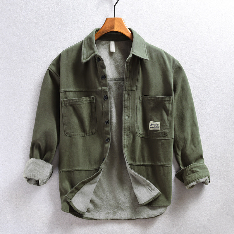 Hetty London Fleece Cargo Shirt for Men