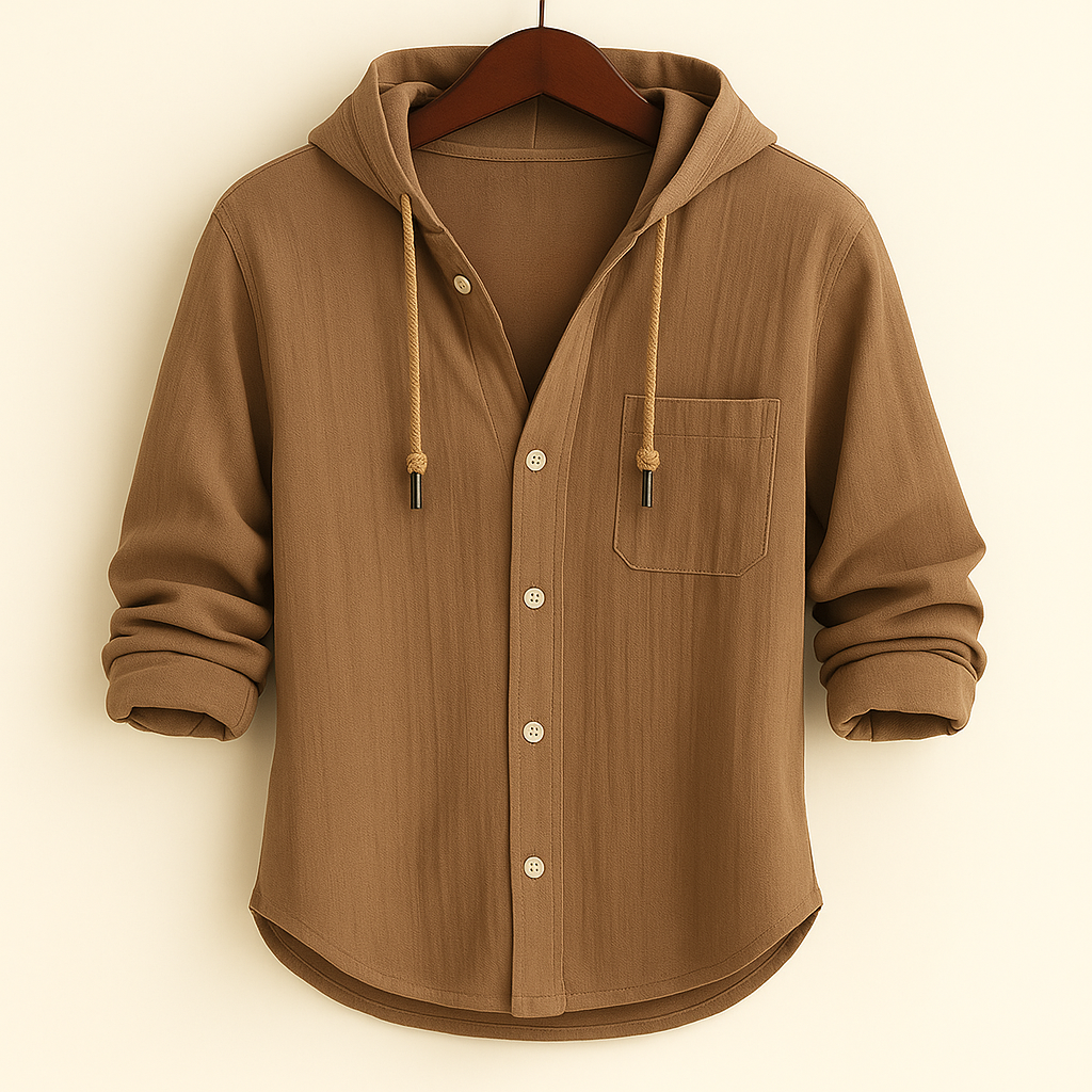 Hetty London Luxury Soft Cotton Hooded Shirt