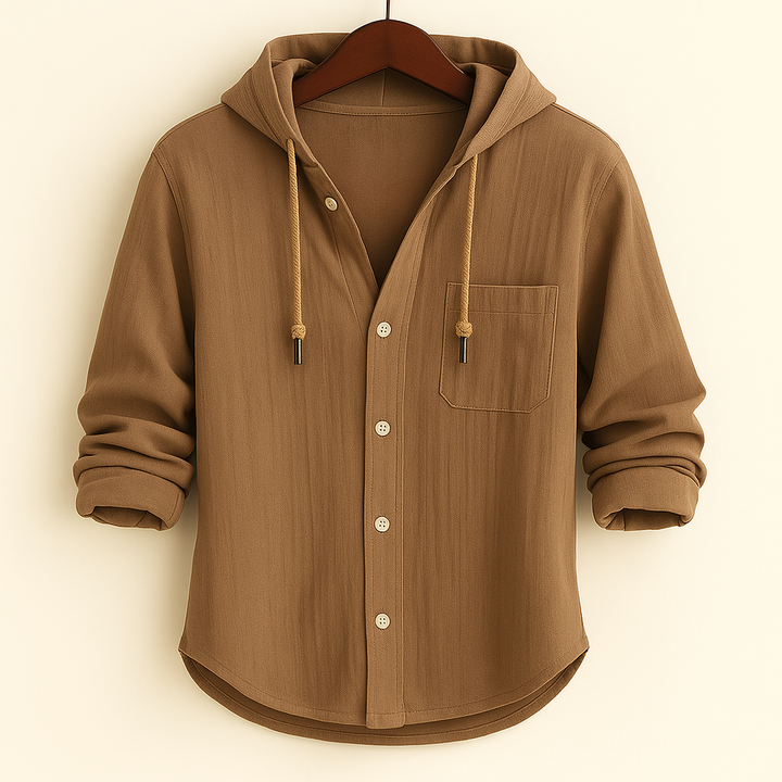 Hetty London Luxury Soft Cotton Hooded Shirt