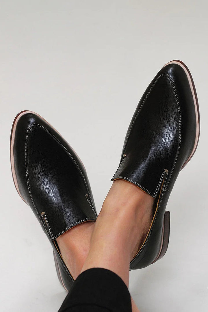Elina | Classic Black Loafers