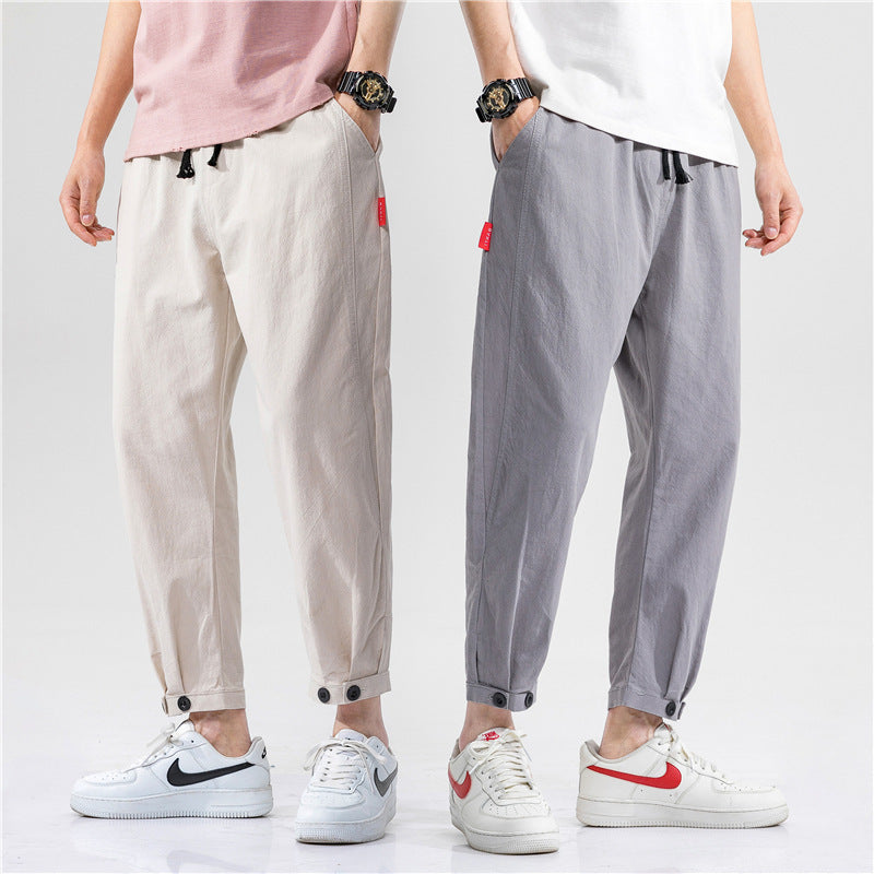 Theo - Fitted Cotton Trousers