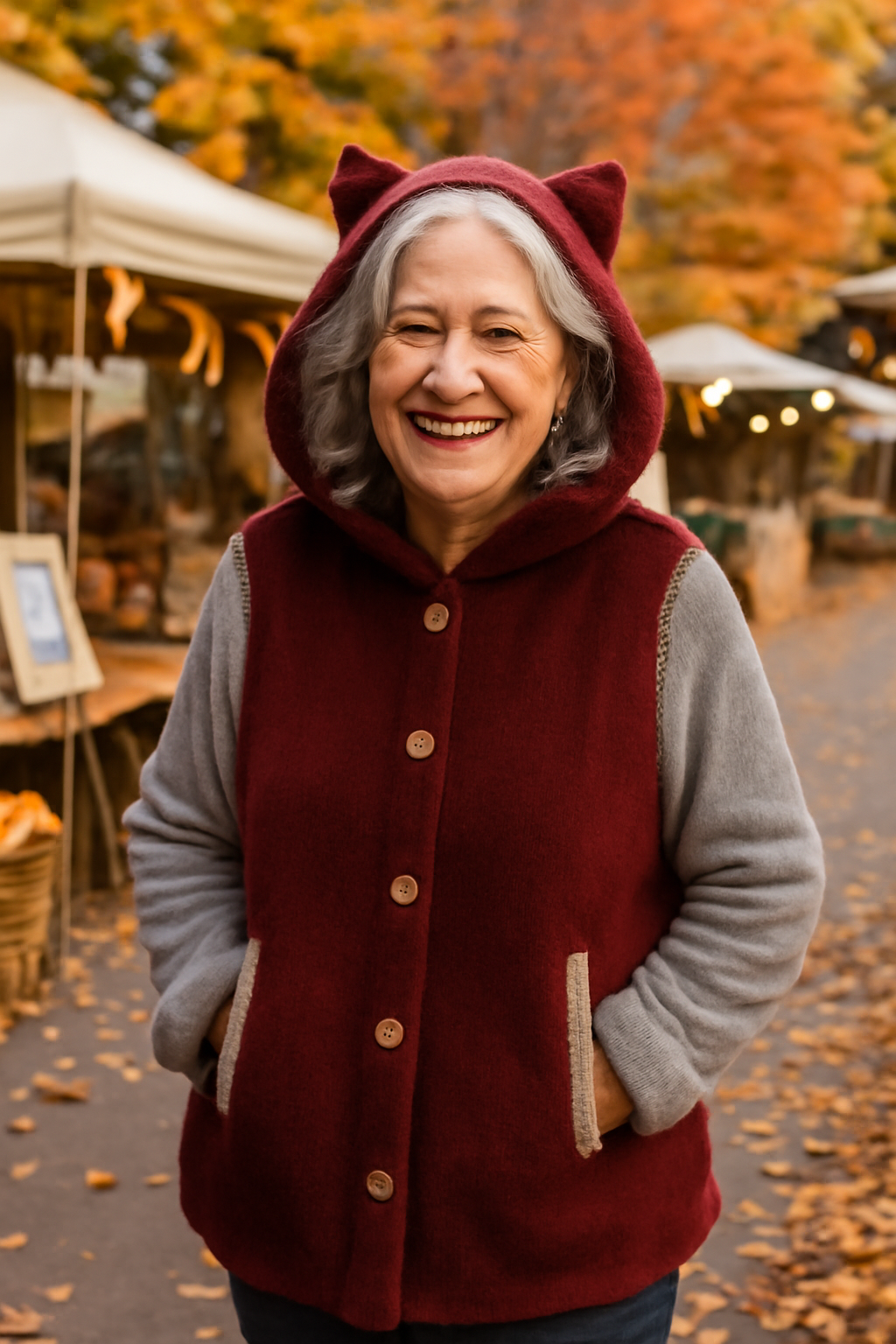 Olivia | Cosy Cat Ear Hoodie - Elegant Comfort for Autumn &amp; Winter