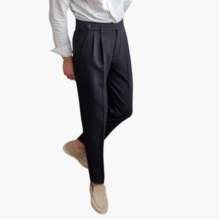 Xavier - Pleated Tapered Trousers