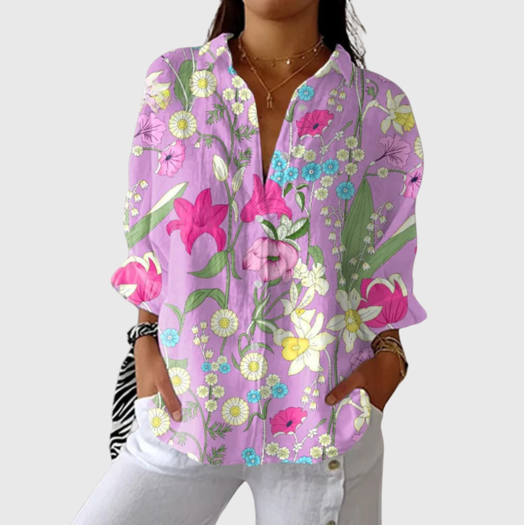 Ricarda | Lightweight Colourful Blouse with Print