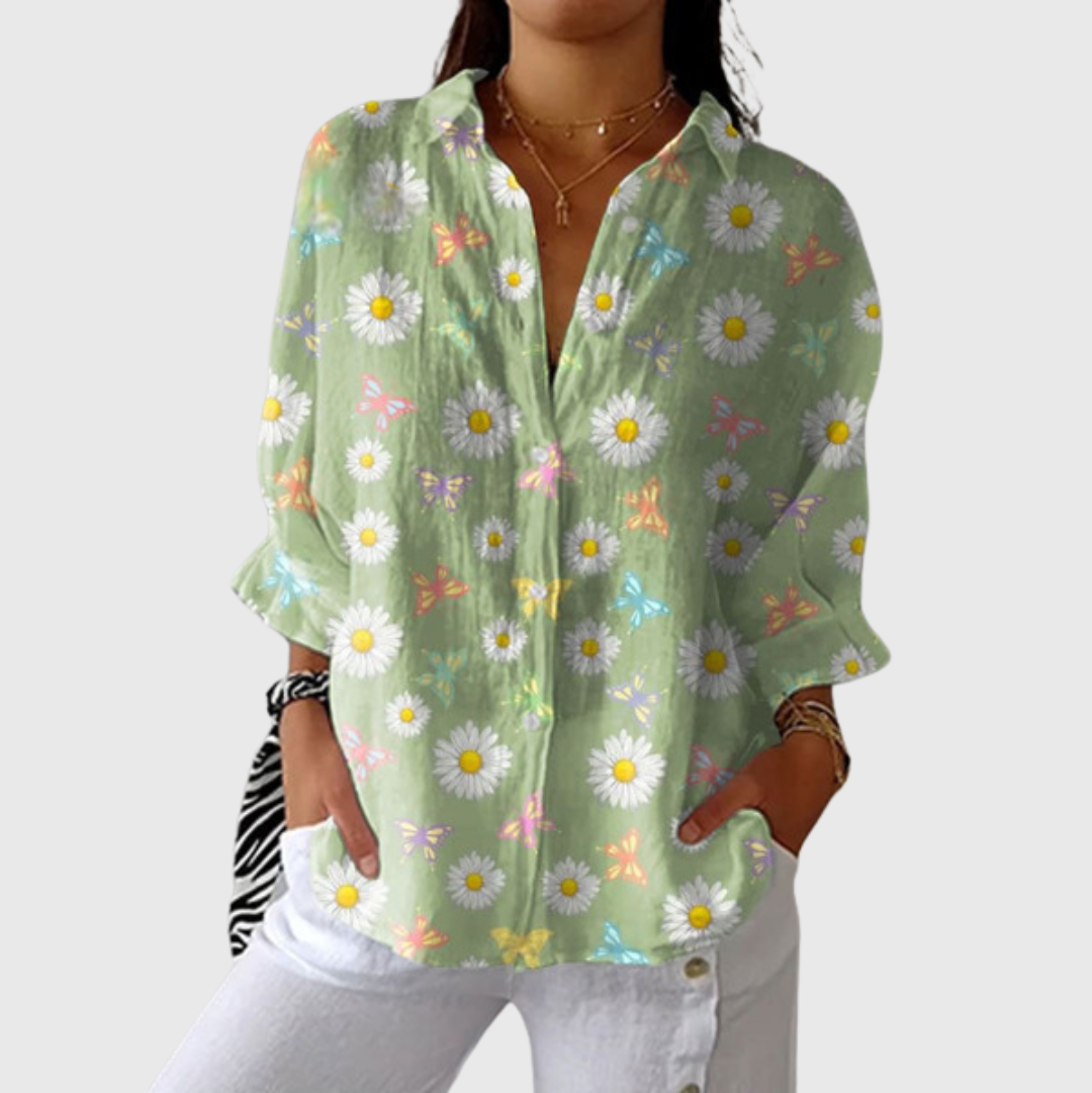 Nina | Light Colourful Blouse with Print