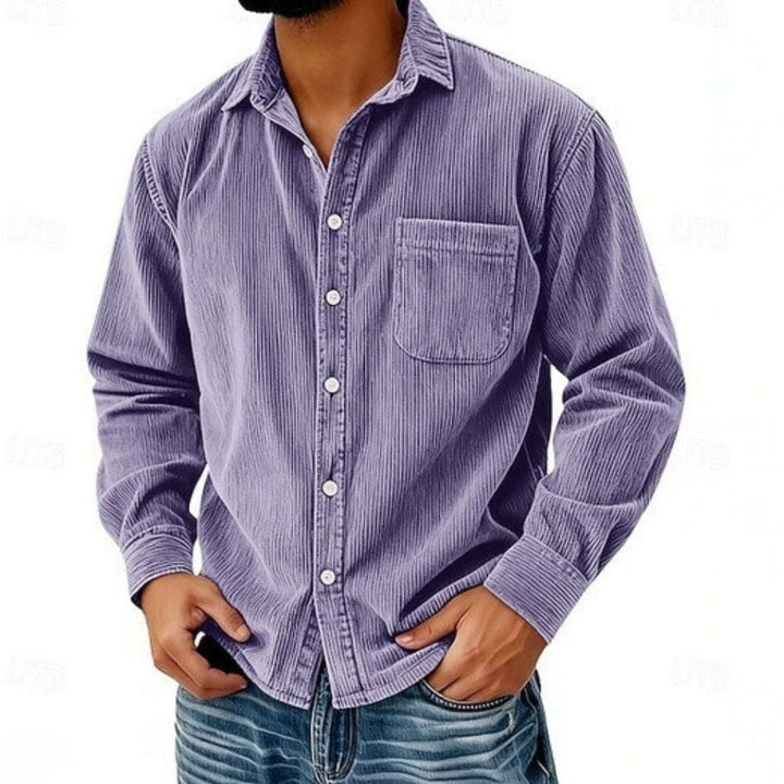 Hetty London Corduroy Button-Up Shirt for Men