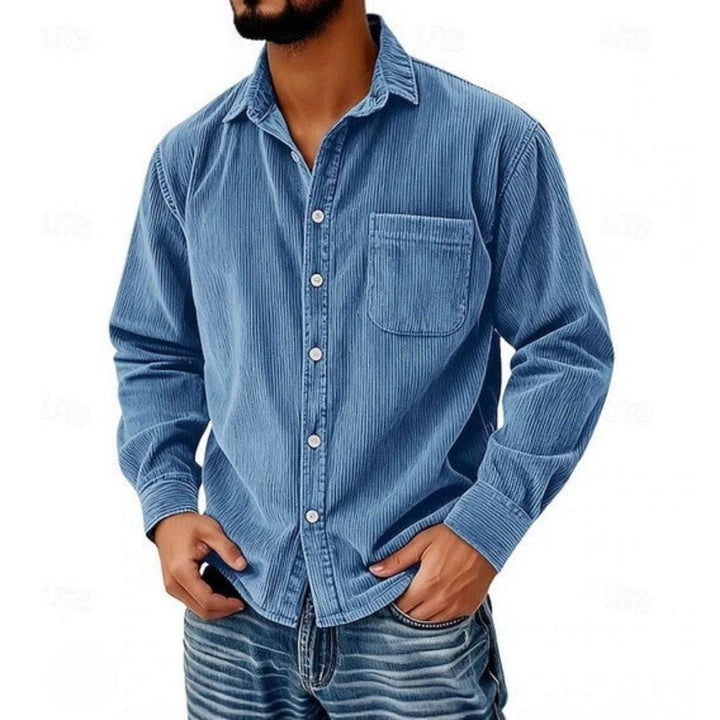Hetty London Corduroy Button-Up Shirt for Men