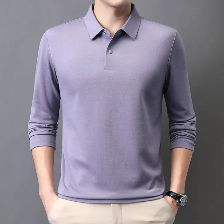Piqué Long Sleeve Cotton Polo