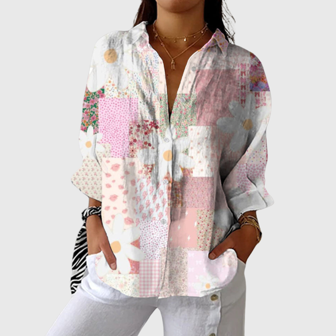 Saskia | Lightweight Colourful Blouse with Print