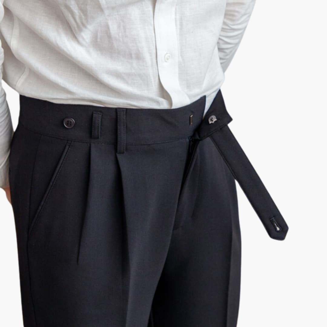Xavier - Pleated Tapered Trousers