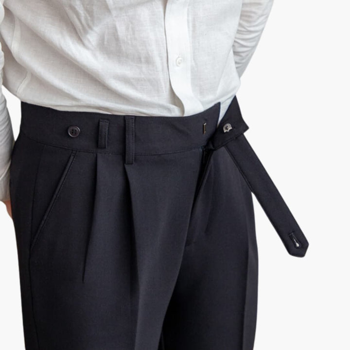 Xavier - Pleated Tapered Trousers