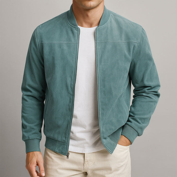 Jarvis - Suede Bomber Jacket