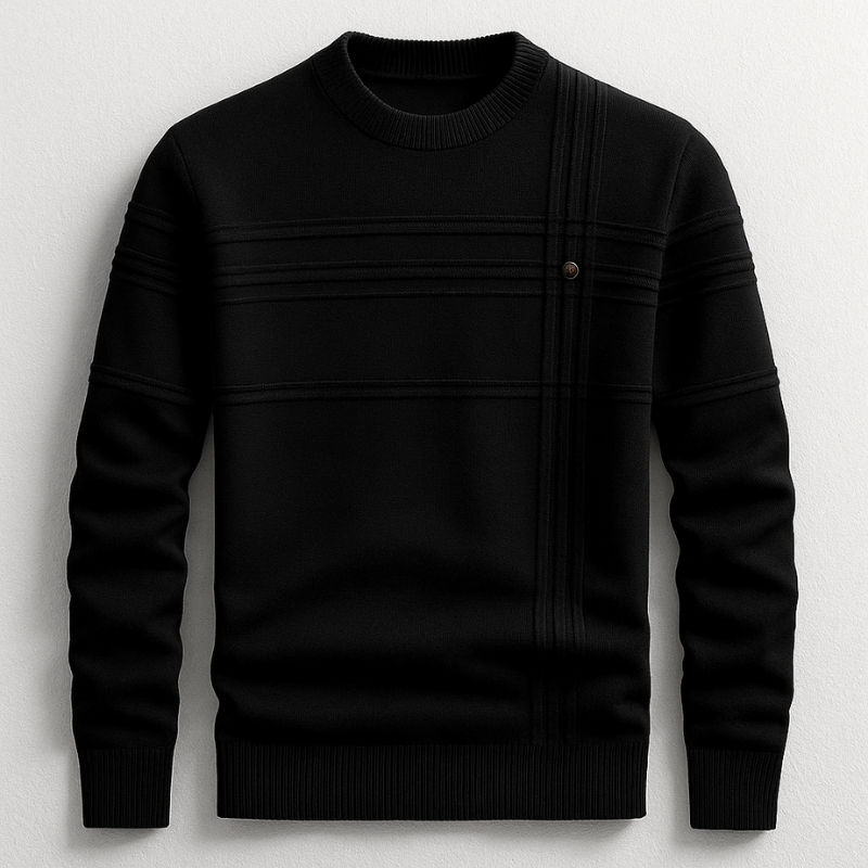 Jerome - Ridged Texture Crew Neck Jumper
