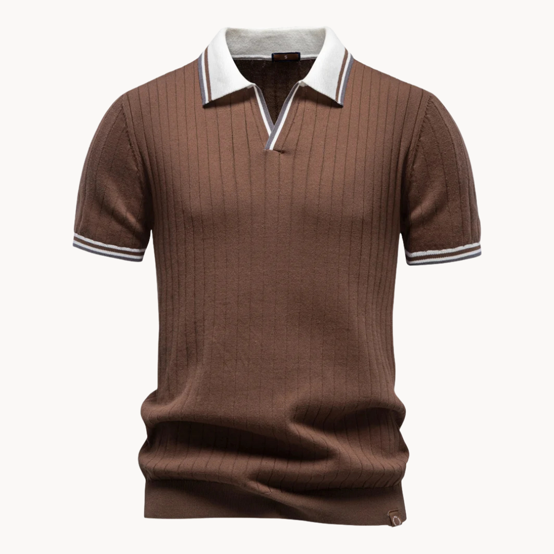Hetty London Classic Knit Polo Shirt for Men