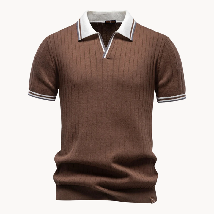 Hetty London Classic Knit Polo Shirt for Men