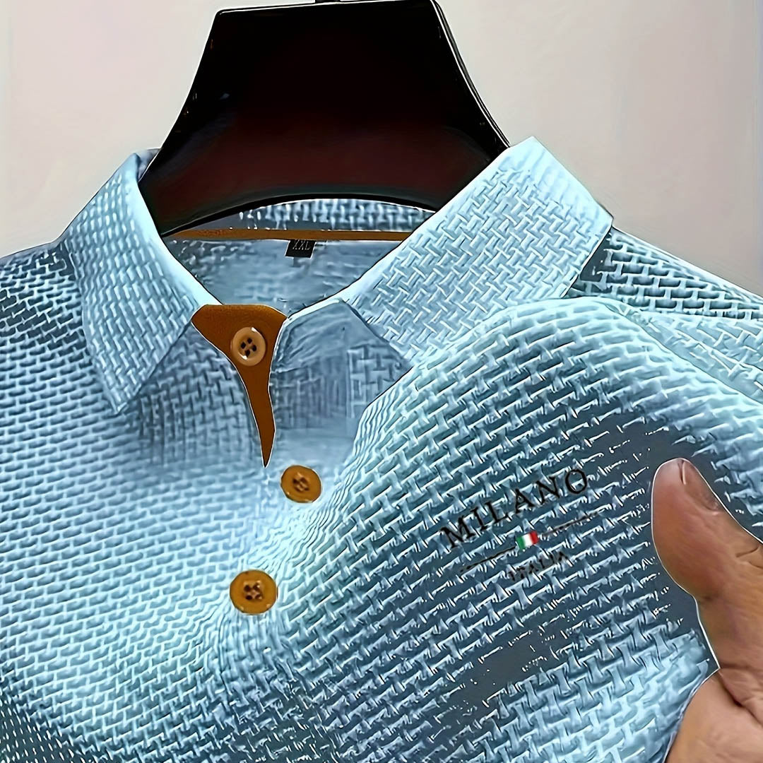 Hetty London Elegant Textured Polo Shirt for Men