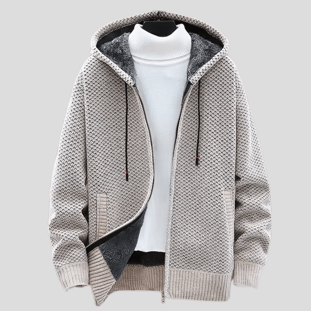 Percival - Lined Hood Zip Cardigan
