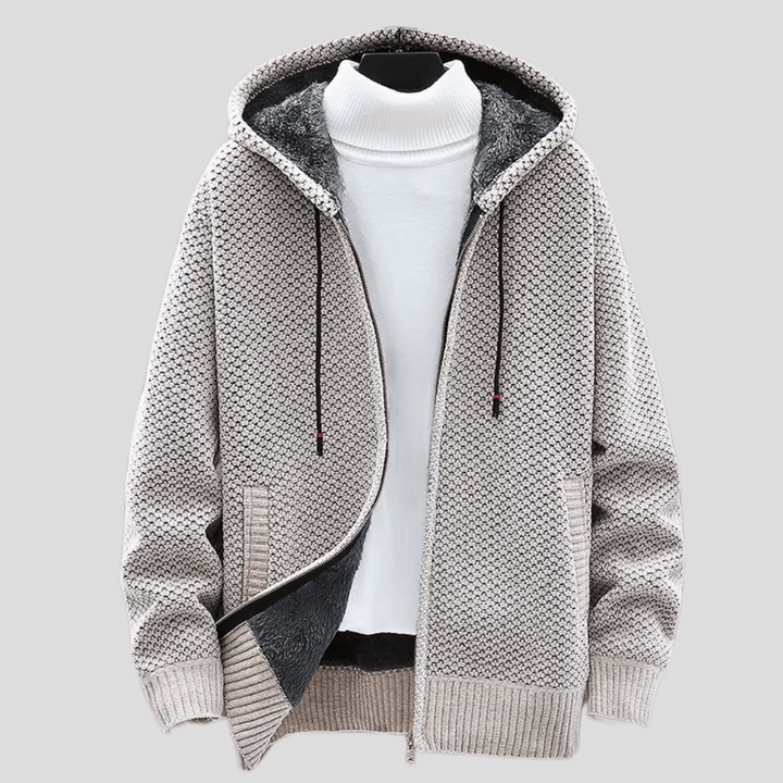 Percival - Lined Hood Zip Cardigan