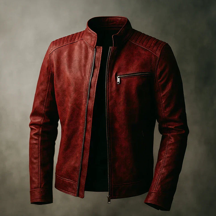 Edwin - Faux Leather Bomber Jacket