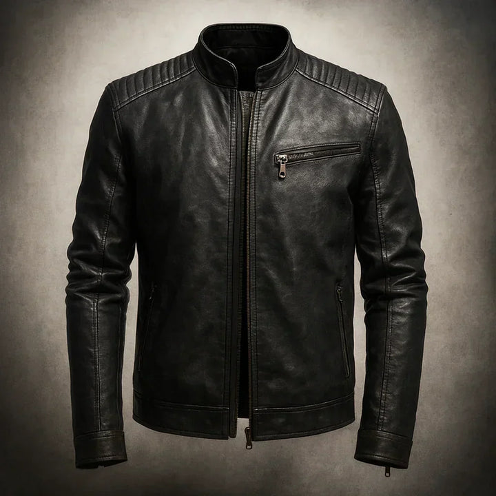 Edwin - Faux Leather Bomber Jacket