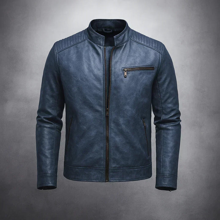 Edwin - Faux Leather Bomber Jacket