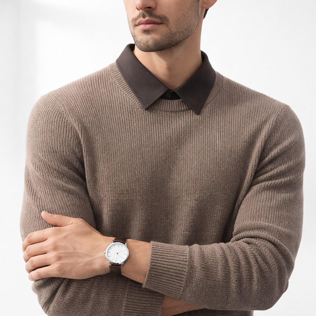 Kingsley - Dark Collar Knit Jumper
