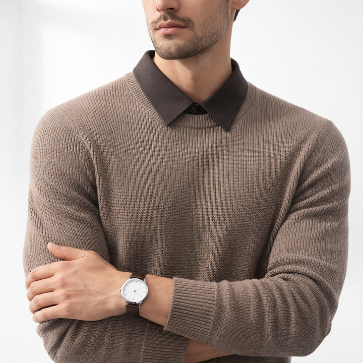 Kingsley - Dark Collar Knit Jumper