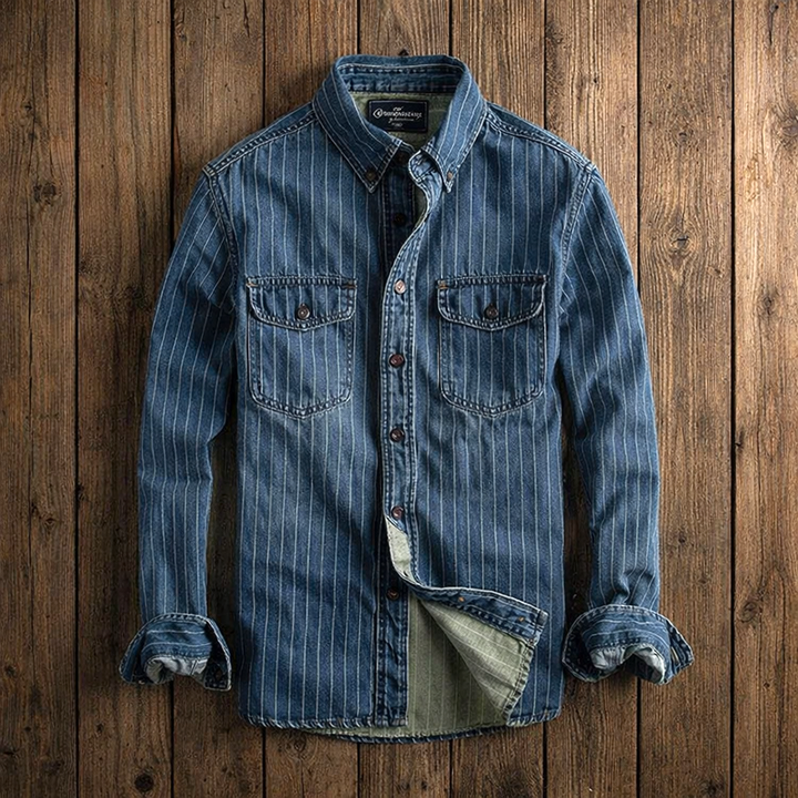 Hetty London Long Sleeve Striped Shirt for Men
