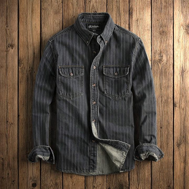 Hetty London Long Sleeve Striped Shirt for Men