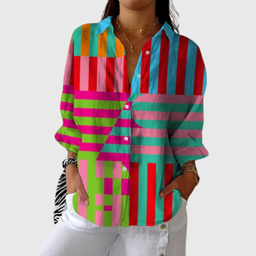 Sonja | Lightweight Colourful Blouse with Print