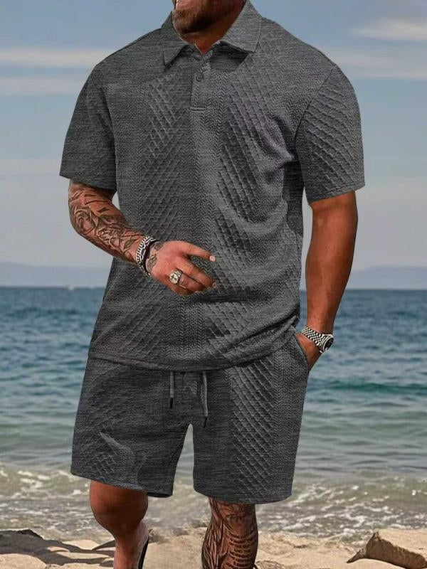 Hetty London Summer Textured Knit Set for Men