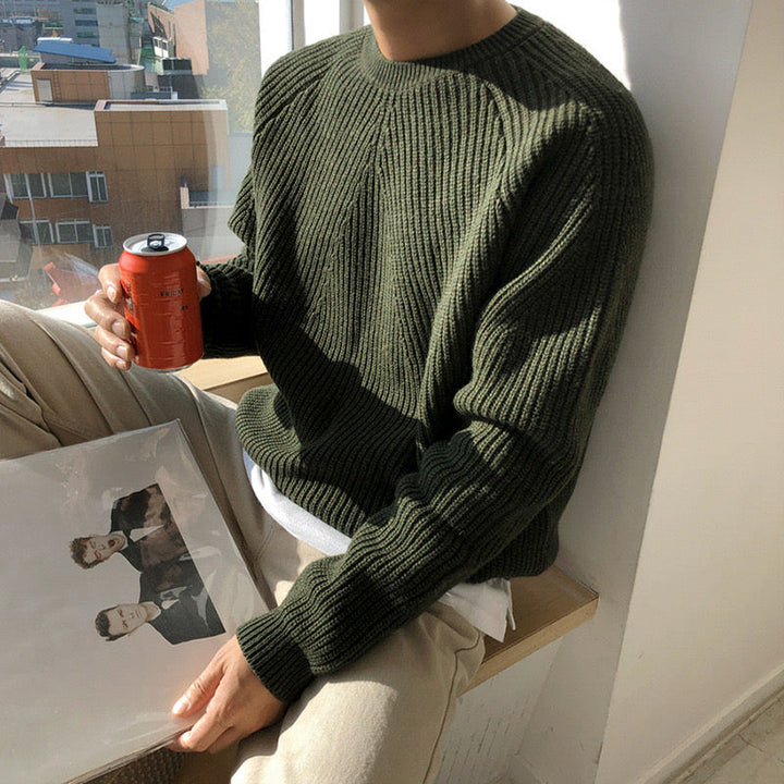Oswald - Raglan Sleeve Ribbed Jumper