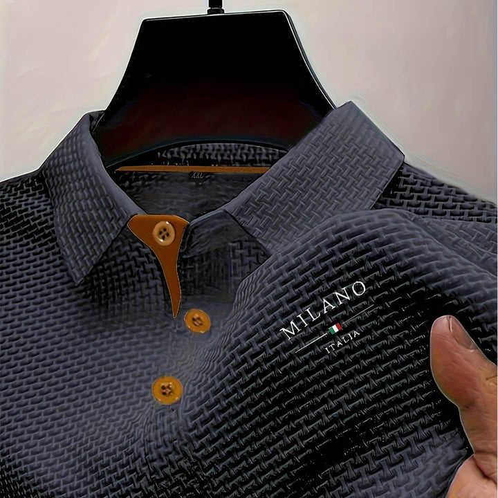 Hetty London Elegant Textured Polo Shirt for Men