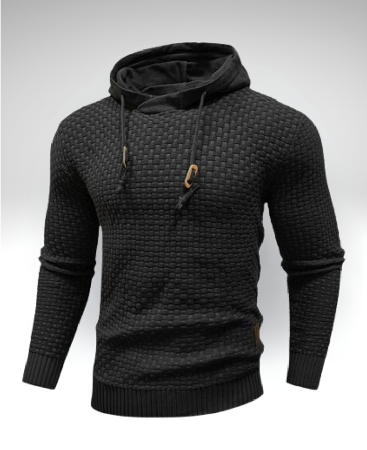 Neville - Textured Knit Hoodie