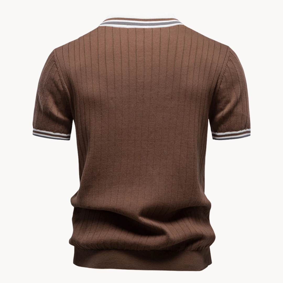 Hetty London Classic Knit Polo Shirt for Men