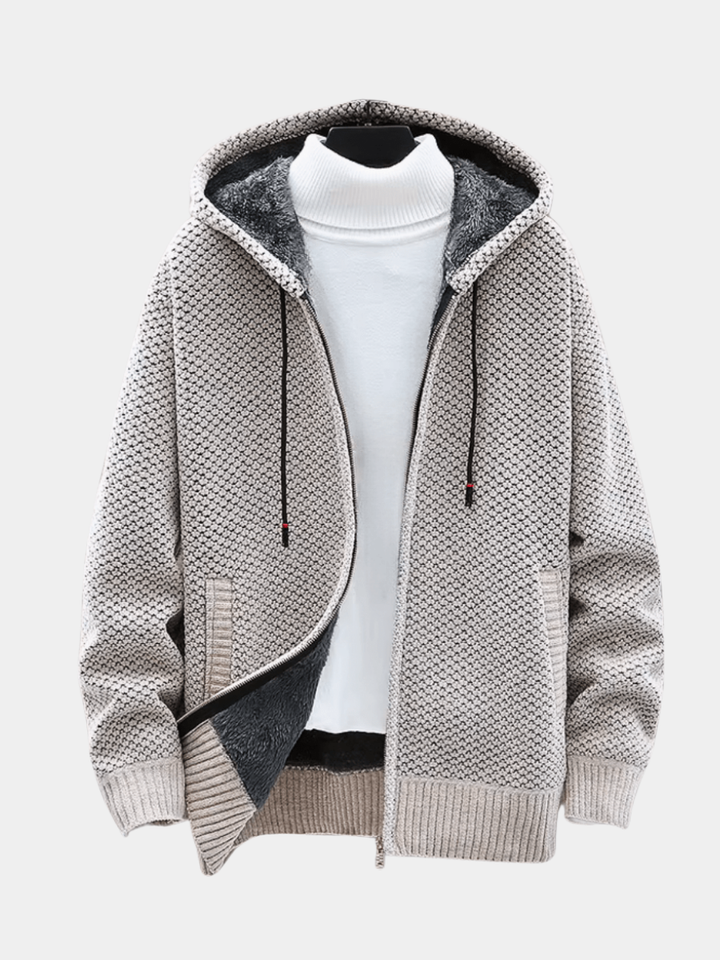 Percival - Lined Hood Zip Cardigan