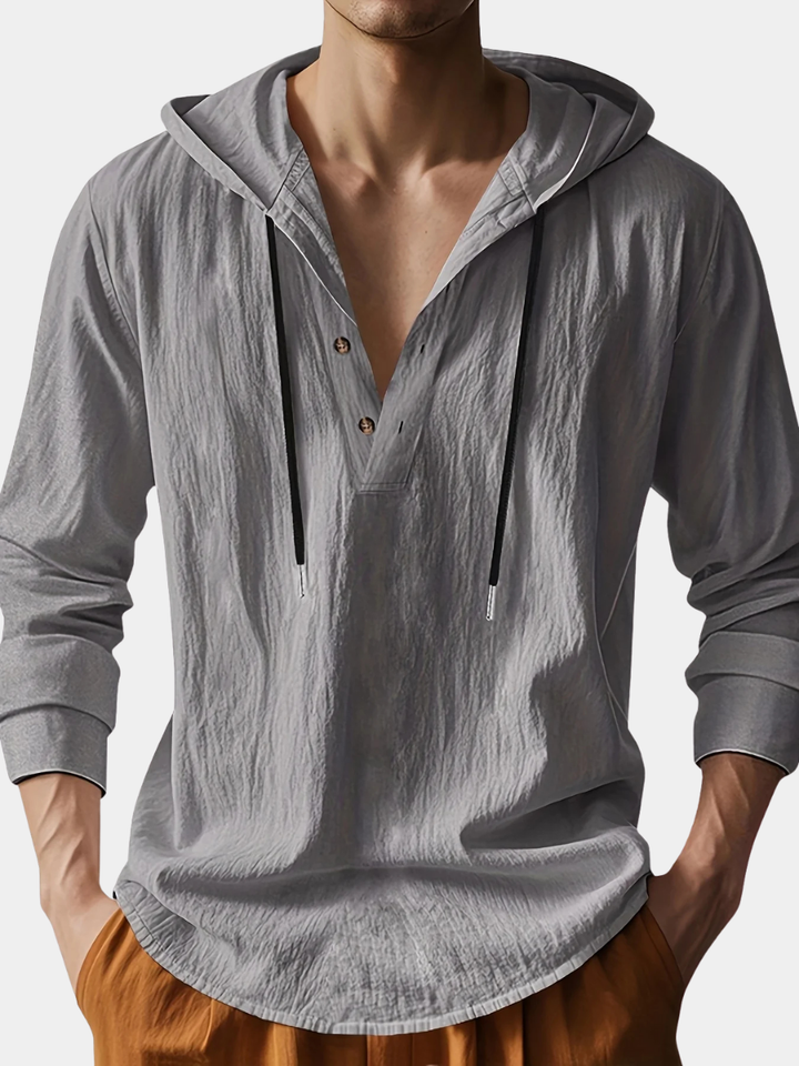 Hetty London Luxury Linen Hooded Shirt
