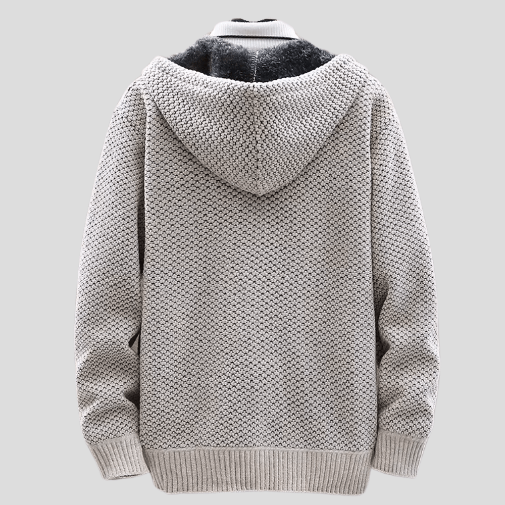 Percival - Lined Hood Zip Cardigan