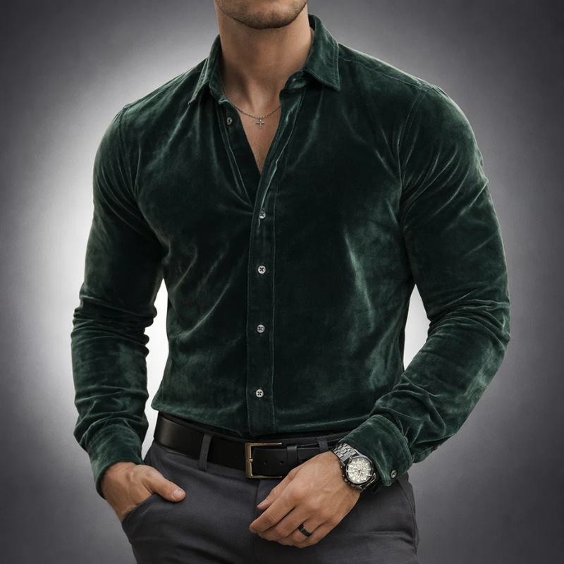 Hetty London Velvet Shirt for Men