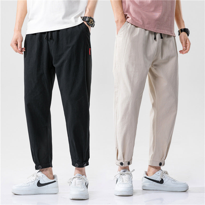 Theo - Fitted Cotton Trousers
