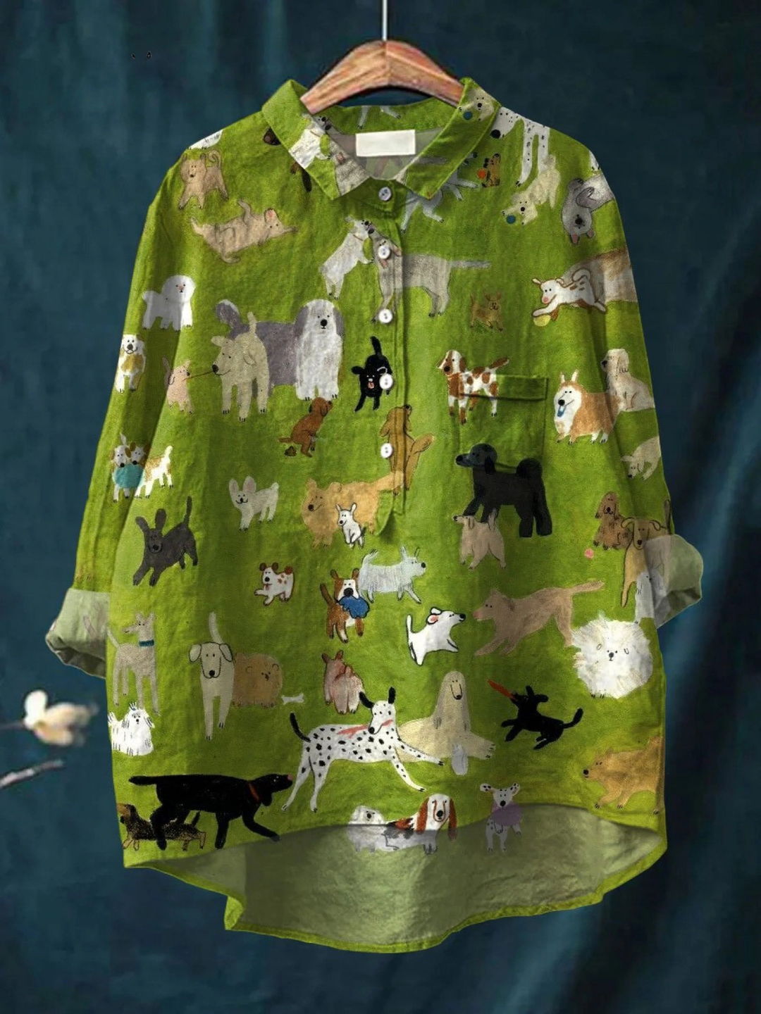 Paula | Casual T-Shirt with Dog Art Print
