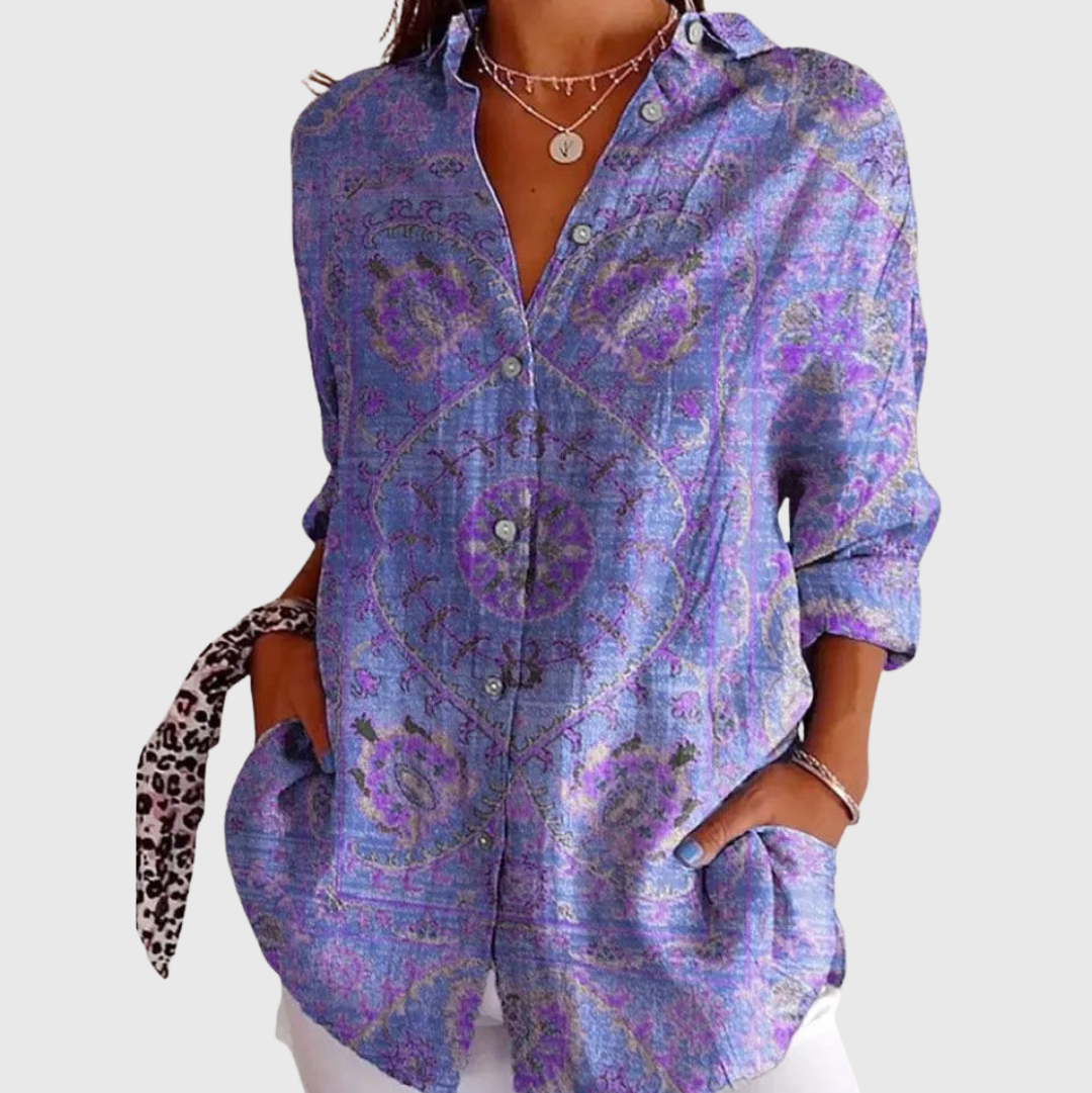 Zita | Lightweight Colourful Blouse with Print