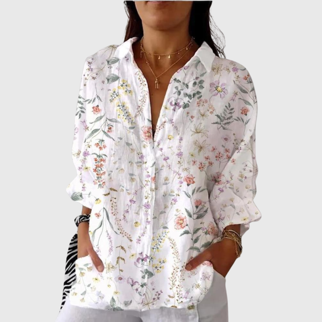 Mathilde | Light Colourful Blouse with Print