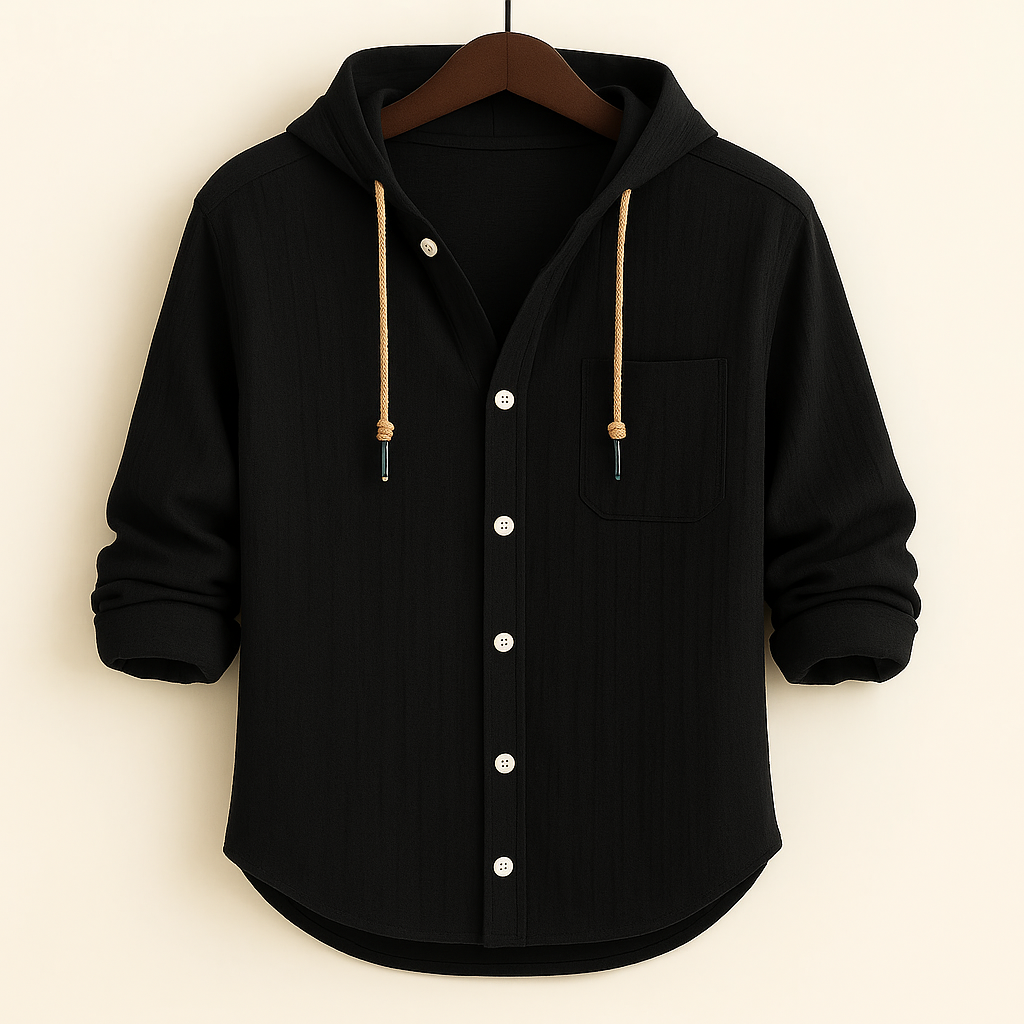 Hetty London Luxury Soft Cotton Hooded Shirt