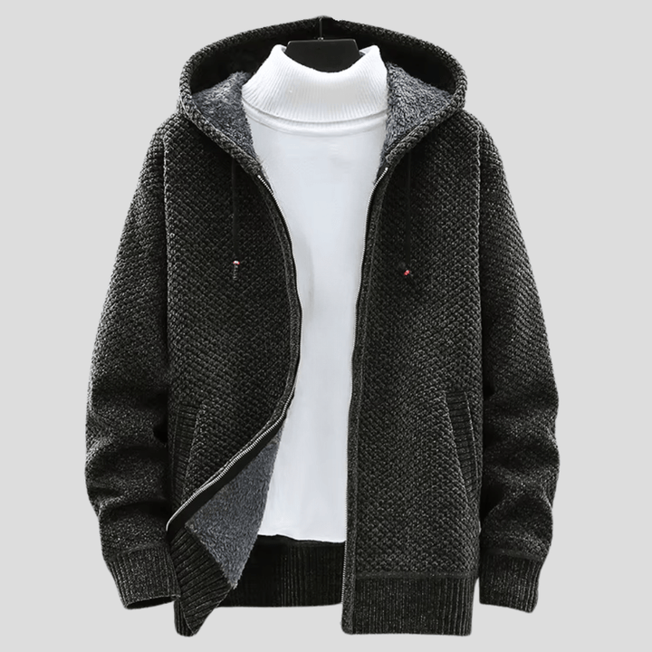 Percival - Lined Hood Zip Cardigan