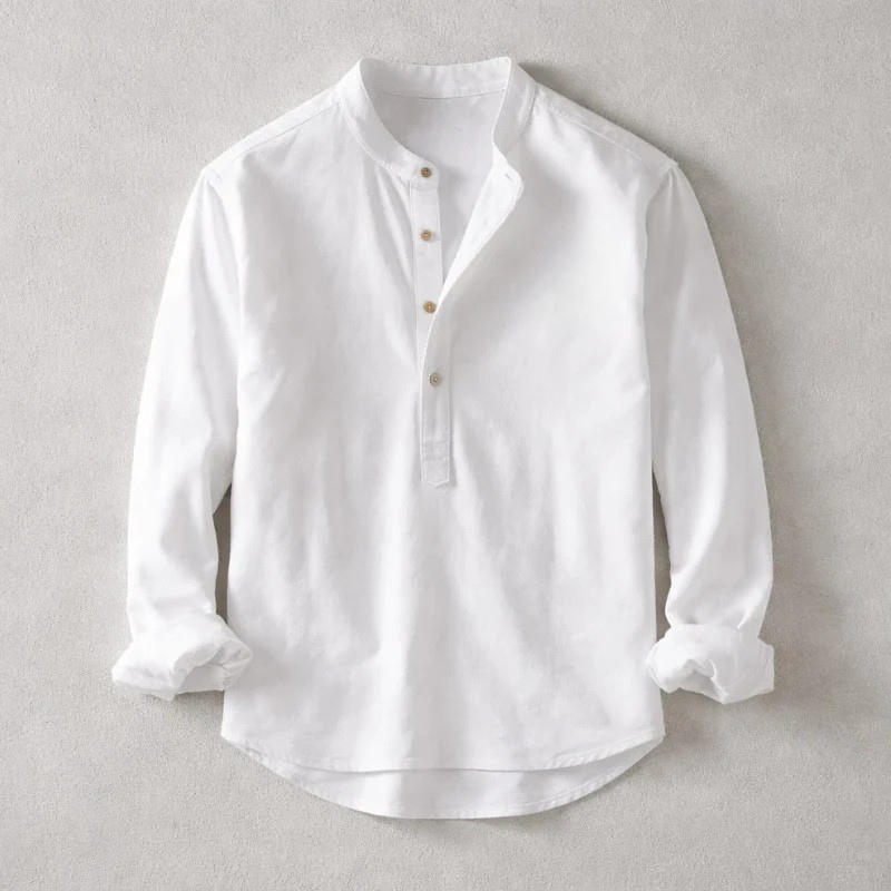 Hetty London Vintage Style Cotton-Linen Shirt for Men