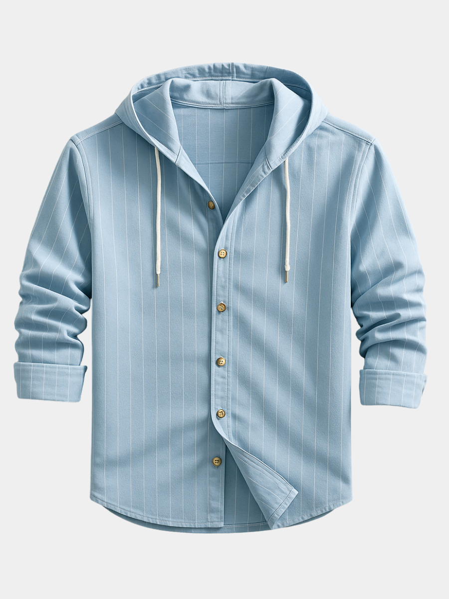 Hetty London Luxury Striped Hooded Shirt