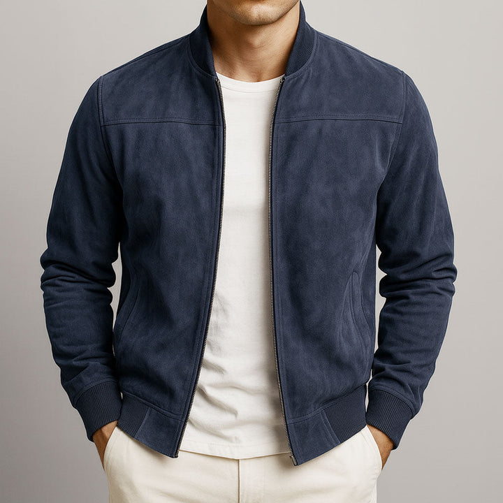 Jarvis - Suede Bomber Jacket