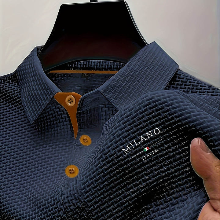 Hetty London Elegant Textured Polo Shirt for Men