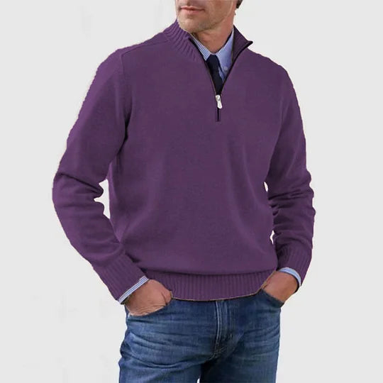 Quincy - Fine Knit Half-Zip Jumper